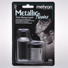 Mehron Metallic Powder Set Silver + Liquid UITVERKOCHT!